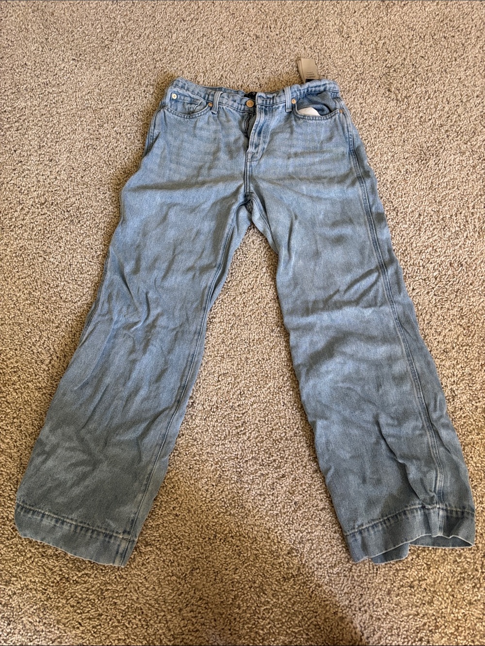 7 For All Mankind Light Blue Relaxed Straight Jeans